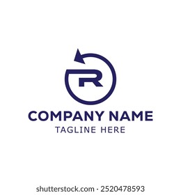 Diseño de Vector de logotipo de letra R, Arte vectorial de logotipo de nombre R, logotipo de letra R con nombre de empresa.