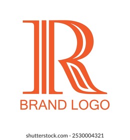 R letra logotipo vetor design. Logotipo de letra moderno.