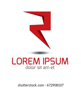 R Letter logo vector element
