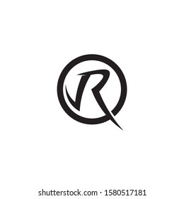 R letter logo and vector  icon design template element