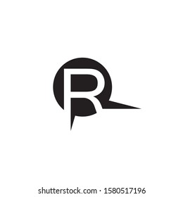R letter logo and vector  icon design template element