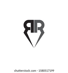 R letter logo and vector  icon design template element