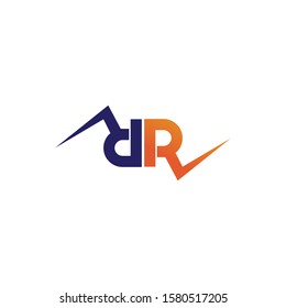 R letter logo and vector  icon design template element