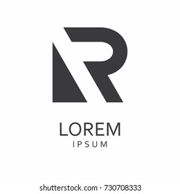 R Letter Logo. Vector Icon