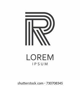 R Letter Logo. Vector Icon