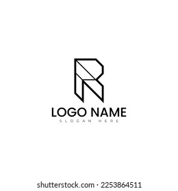 Diseño de ilustración vectorial de logotipo de letra R