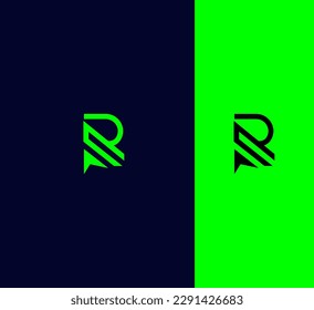 Plantilla de vectores con logotipo R Símbolo de monograma abstracto 