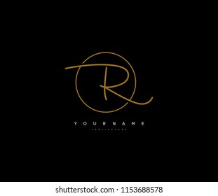 R Letter Logotype Manual Elegant Minimalist Stock Vector (Royalty Free ...