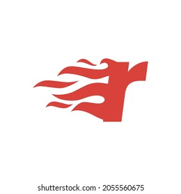 r letter lowercase fire flame hot logo vector icon illustration