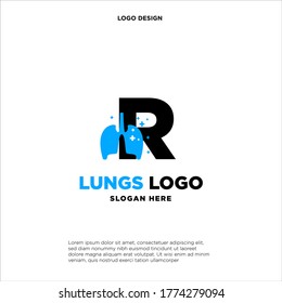 R Letter Lung Logo Template Illustration Design Illustration Design Design.