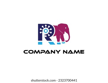 R letter modern abstract logo and branding animal logo design . Perfect logo for business related to industry. creative style logo design vector.