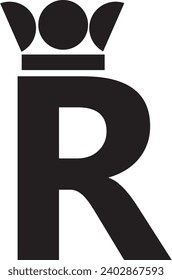R letter modern logo design