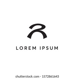 R letter modern simple sporty logo design template