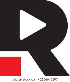 R letter modern vector logo 