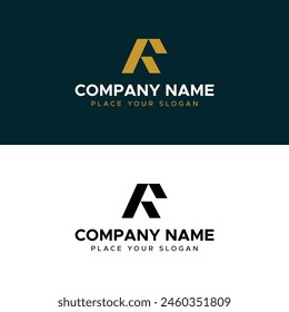 R Letter Monogram Gold Minimalist Vector Logo