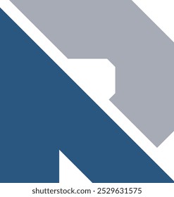 Logotipo del monograma de la letra A y de la R, en colores industriales suaves