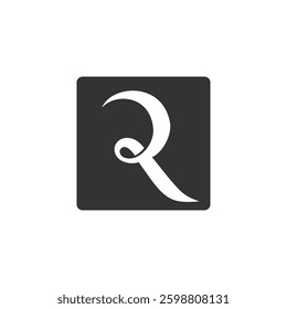 R letter monogram logo vector