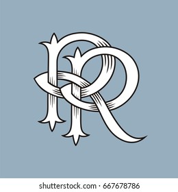 R Letter Monogram, Vector Image