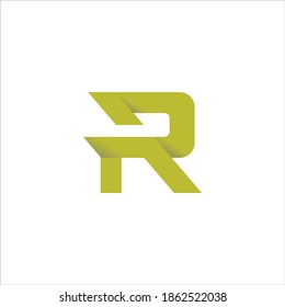 R Letter origami Logo designs