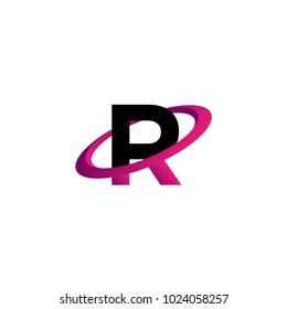R Letter in Oval Logo Template. Initial Business Name
