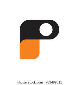 R letter or P letter  logo design vector