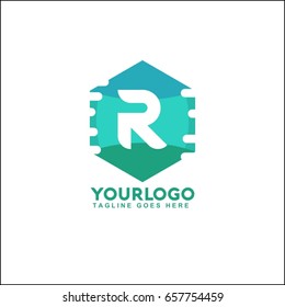 R Letter Property and Construction Logo design for business corporate sign