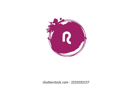 R LETTER PURPLE LOGO VECTOR