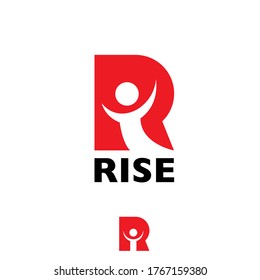 R letter RISE letter based symbol vector
design template for commercial use