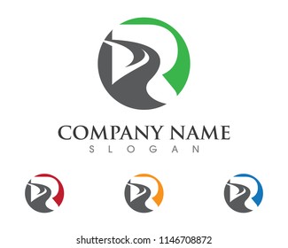 R Letter River Logo Template vector icon illustration design