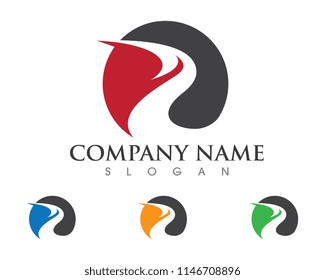 R Letter River Logo Template vector icon illustration design