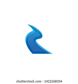 R Letter River Logo Template vector icon illustration design