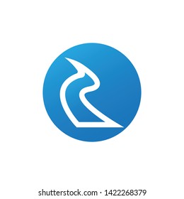 R Letter River Logo Template vector icon illustration design