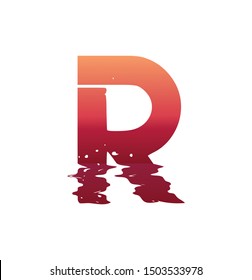 R Letter River Logo Template vector icon illustration design