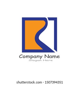 R Letter River Logo Template vector icon illustration