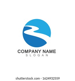 R LETTER RIVER LOGO TEMPLATE