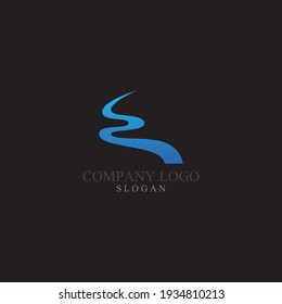 R Letter River Logo Template Vector Illustration