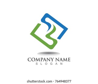 R Letter River Logo Template