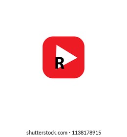 R Letter Rounded Square Logo