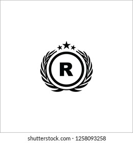 R Letter Royal Emblem