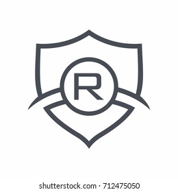 R Letter Shield Logo vector