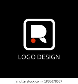R Letter for simple logo design
