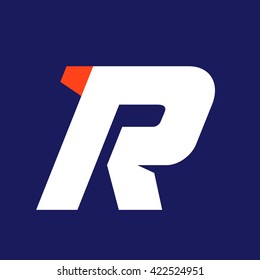 R letter sport logo design template. Sport style typeface for visual identity, sportswear, application, corporate identity, labels, titles, posters.