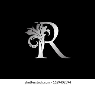 R Letter Swirl Logo Silver R Stock Vector (Royalty Free) 1629402394 ...