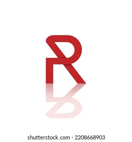 R letter or symbol vector design
