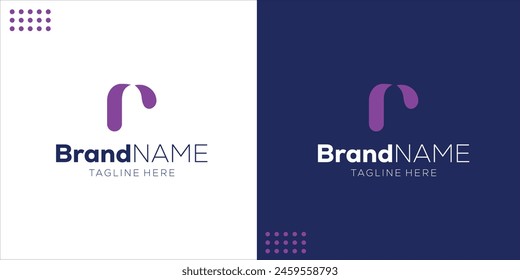 r letter technology logo illustration, design inspiration, vector
