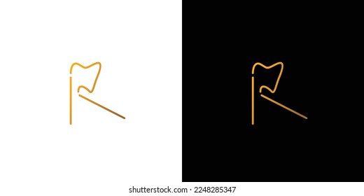 R letter tooth logo design is unique and attractive