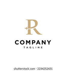 R Letter Travel Plane Vector logo icon vector Template.eps