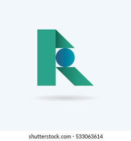 r letter typography company identity
