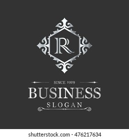 R letter vector Business logo template (sign, symbol, emblem, ornament)
