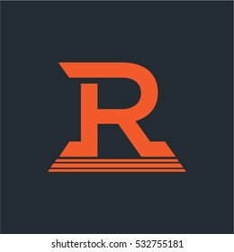 R letter, vector icon